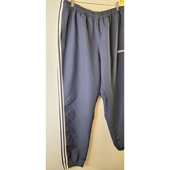 Adidas Men's Navy Blue 3-Stripes Tapered Leg Full Length Track Pants XXL 2XL Y2K - Picture 10 of 10